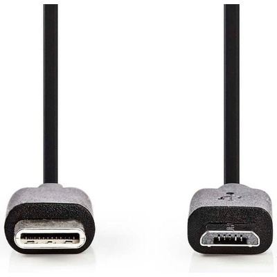 Nedis CCGL60750BK10 propojovací zástrčka USB C - zástrčka USB micro B, 1m