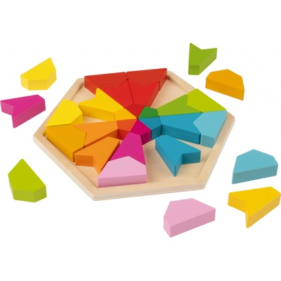 Playtive duhové puzzle Montessori barevné puzzle