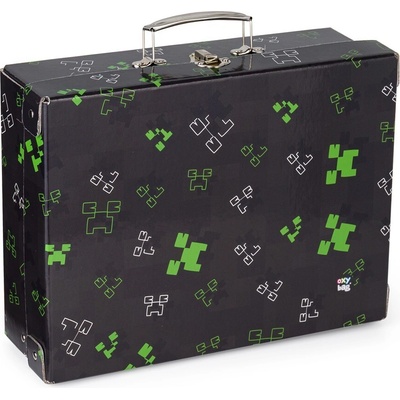 OxyBag Kufrík lamino hranatý A4 Oxy Next Green Cube
