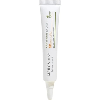 Mary&May Cica Soothing Sun Cream SPF50+/PA++++ MINI - Успокояващ и хидратиращ слънцезащитен крем MINI 12мл