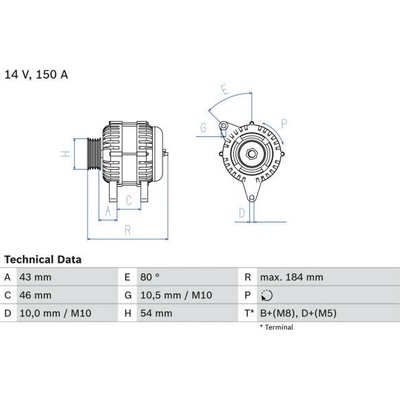 generátor BOSCH 0 986 044 400