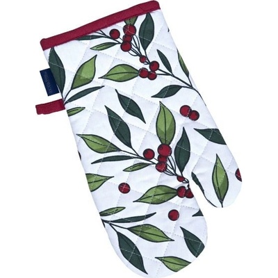 SCANquilt chňapka RUKAVICE DEKORO bobule zelenočervená 14 x 31 cm