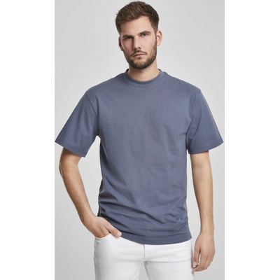 Urban Classics Prodloužené bavlněné rovné pánské triko modrá vintage