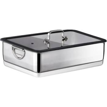 Inoxriv INOXRIV-MAXIMA-Дълбока тава за готвене с капак и дръжки 36х25х8 cm (53106210) (0112863)