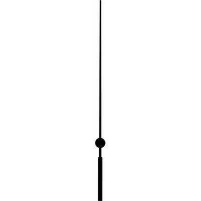 MPM Sekundová ručička 120 mm - černá Ručička hodinová C12 vteřinová (140 mm, černá)