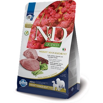 Farmina N&D Quinoa Weight Management with Lamb for adult MEDIUM MAXI dog - суха храна за поддържане на идеално тегло, за кучета от средни и едри породи над 1 г, с агнешко, киноа