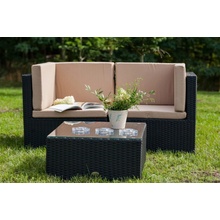 Bello Giardino PIENO set 3ks technorattan, čierna