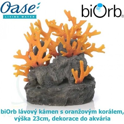 BiOrb Lávový kámen s oranžovým korálem 23 cm 46123