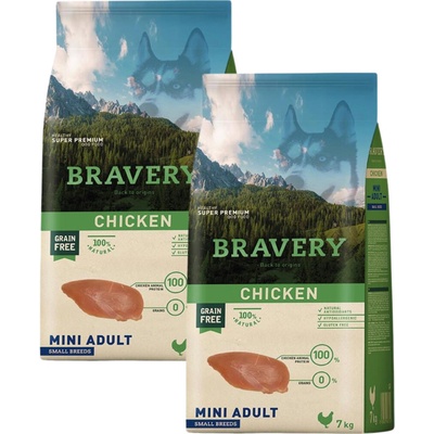 Bravery Dog Mini Adult Chicken 2 x 2 kg