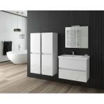 Drop Комплект от бели стенен шкафове и бяла мивка Drop Luxus 70 см (5PLX070WH+6BIS070PC)