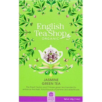 English Tea Shop zelený čaj s jasmínem a bezinkou 20 vreciek