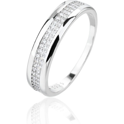 JVD stříbrný prsten se zirkony SVLR1295XJ6BI
