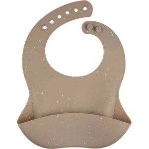 Canpol Силиконов лигавник с джоб Canpol - Dots, бежов (51/029_bei) - baby
