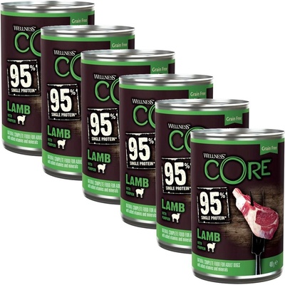 Wellness Core Adult Dog 95% jahňa & tekvica 6 x 400 g