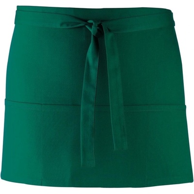 Premier Workwear Krátka čašnícka zástera s vreckami Fľaškovo zelená
