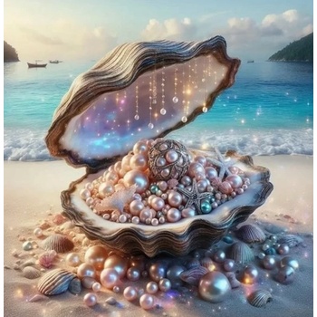 Norimpex - Puzzle Diamant painting: Clams with treasure 30x40cm - 1 - 39 piese