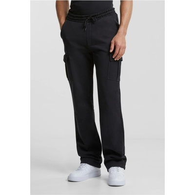 Urban Classics tepláky Heavy Straight Leg Cargo černé
