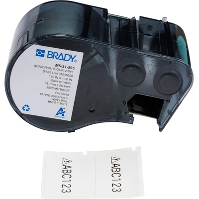 Brady M5-31-595 / 176807, 38.10 mm, Vinyl, черно копиране / бял фон (176807)