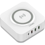 LDNIO Безжично зарядно устройство LDNIO, 32W, Qi, 1 x Type-C F, 3 x USB F, PD, QC, PPS, Бял - 40294