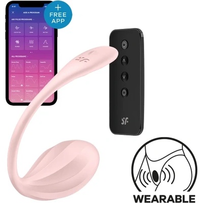 Satisfyer Вибро яйце с дистанционно и App Satisfyer Ribbed Petal