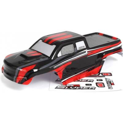 HPI RACING Купе за монстер 1/16 HPI Racing Slyder Monster Blackzon Painted Truck Body MT (Black/Red) 1/16 HPI540190 (HPI540190)