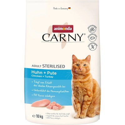 animonda Carny Adult Sterilised kuracie morčacie 2 × 10 kg