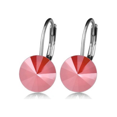 Nubis ocelové náušnice s krystaly Swarovski ROYAL RED NBS08-RR