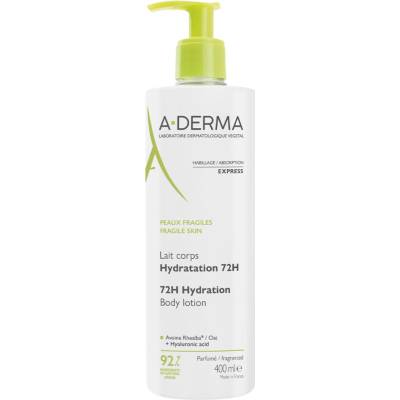 A-Derma Original Care hydratačné telové mlieko Softens and Moisturises 24h, with Pump 400 ml