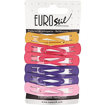 Sponky do vlasů pukačky Eurostil Professional - 5 cm, barevné - 12 ks (07455) – Zbozi.Blesk.cz