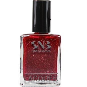 SNB Лак за нокти snb Вероника, червен, брокат, 15 мл (nlm39)