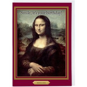 Cath Tate Картичка Cath Tate Mona Lisa By Leonardo Da Vinci