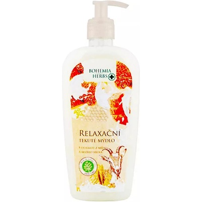 Bohemia Herbs Med a Kozí mléko krémové tekuté mydlo 300 ml