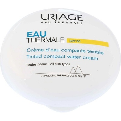 Uriage Eau Thermale Water Cream Tinted Compact SPF30 hodvábny púder pre zjednotenie farebného tónu pleti 10 g