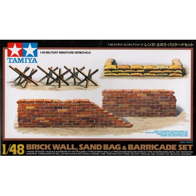 Tamiya brick wall sand bag and barricade set 1:48