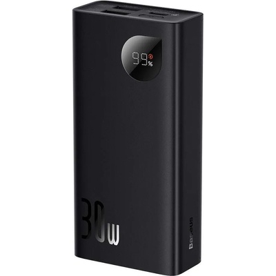 Baseus Adaman 2 Digital Display Power Bank 30W 10000 mAh (PPAD040001) - външна батерия с 2xUSB-A и 1xUSB-C изходи с технология за бързо зареждане (черен)