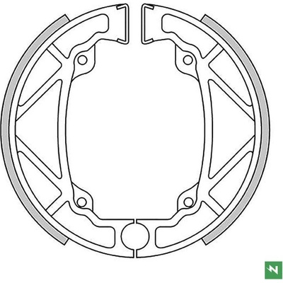 NEWFREN brzdové čelisti přední KTM MX 125/250 83, MX 500 82, (140X25mm)