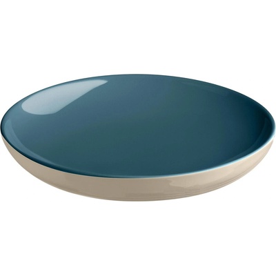 Emile henry (Франция) Керамична чиния emile henry salad plate салатена - цвят синьо-зелен и екрю (eh 8920-b9)