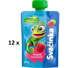 Hello ovocná desiata vrecko malina 12 x 100 g