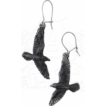 Alchemy Gothic Náušnice Black Raven E333
