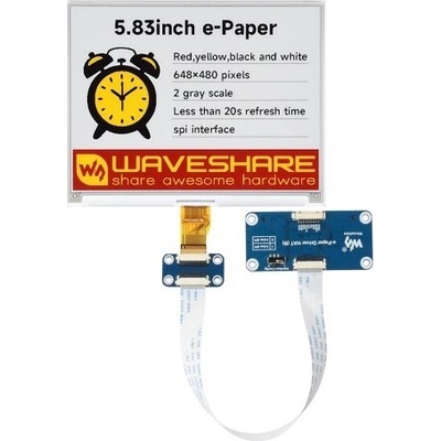 Waveshare 5,83" e-Paper displej HAT, štyri farby (G)