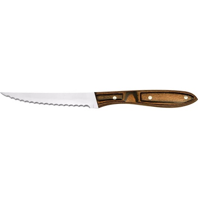 G.Gastro Steak Knife – Plain Edge – 11 cm 2 mm – Stainless Steel & Polywood – Hand‑Wash Only D9787212