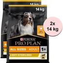 Pro Plan All Sizes Adult Light Sterilised kuře 2 x 14 kg