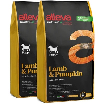 Alleva Natural dog lamb & pumpkin puppy all breeds 2 x 12 kg