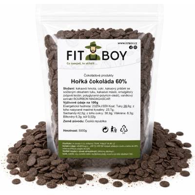 FITBOY Horká čokoláda 60% 5000g