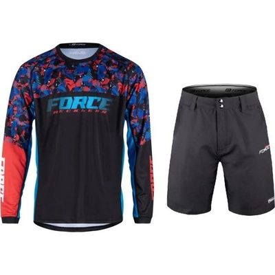 Force RECKLESS černo-červeno-modrý mtb + Force BLADE MTB černé