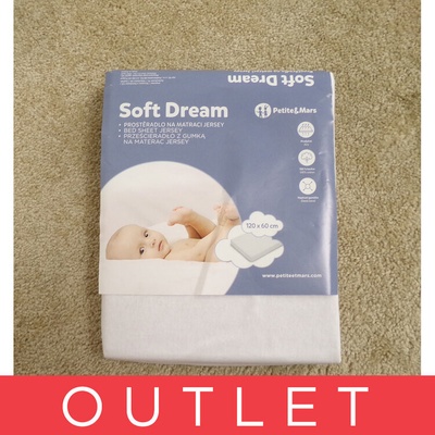 Petite&Mars Napínací prostěradlo Soft Dream White 60x120