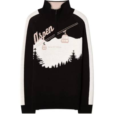 We Norwegians Мъжки вълнен пуловер We Norwegians Afterski Sweater Merino jumper - Black (005-5880-0311)