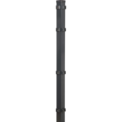 Floraworld Rohový plotový sloupek s upínacími deskami antracit 6 x 4 x 180 cm