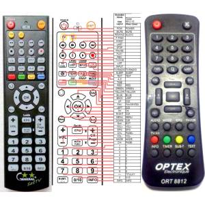GENERAL OPTEX ORT-8812 V2 - съвместимо дистанционно управление на марката General (ORT-8812 V2) Дистанционно