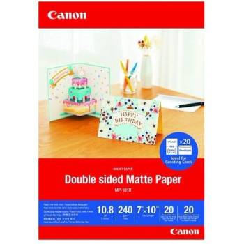 Canon Matte Photo Paper MP-101D 4076C006, 240 г/м2, 7x10см, 20 бр. , мат, мастиленоструен, бял, фотографска хартия (4076C006)